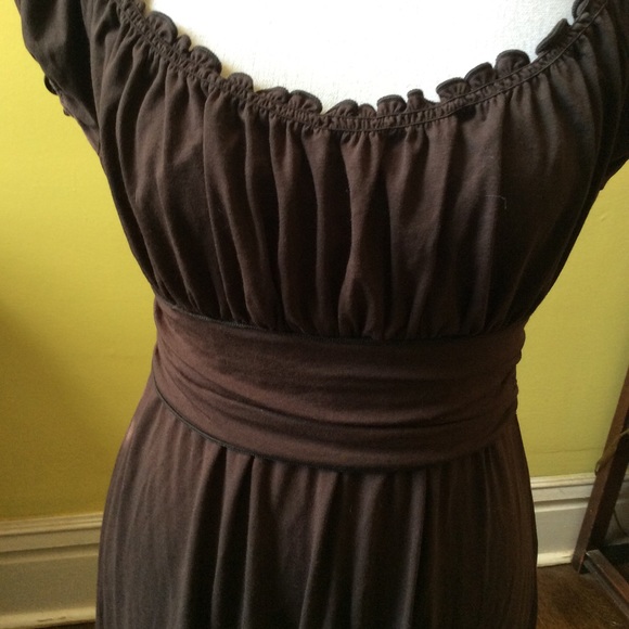 Max Studio Cute Deep Chocolate Brown Cap Dress S - Picture 2 of 12